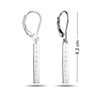 Personalised 925 Sterling Silver Engraved Tag Earrings for Teen Women