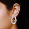 Personalised Customised 925 Sterling Silver Bamboo Name Hoop Earrings for Women and Girls 40 MM