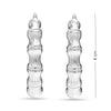 Personalised Customised 925 Sterling Silver Bamboo Name Hoop Earrings for Women and Girls 40 MM