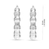 Personalised Customised 925 Sterling Silver Bamboo Name Hoop Earrings for Women and Girls