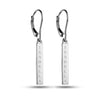 Personalised 925 Sterling Silver Engraved Tag Earrings for Teen Women
