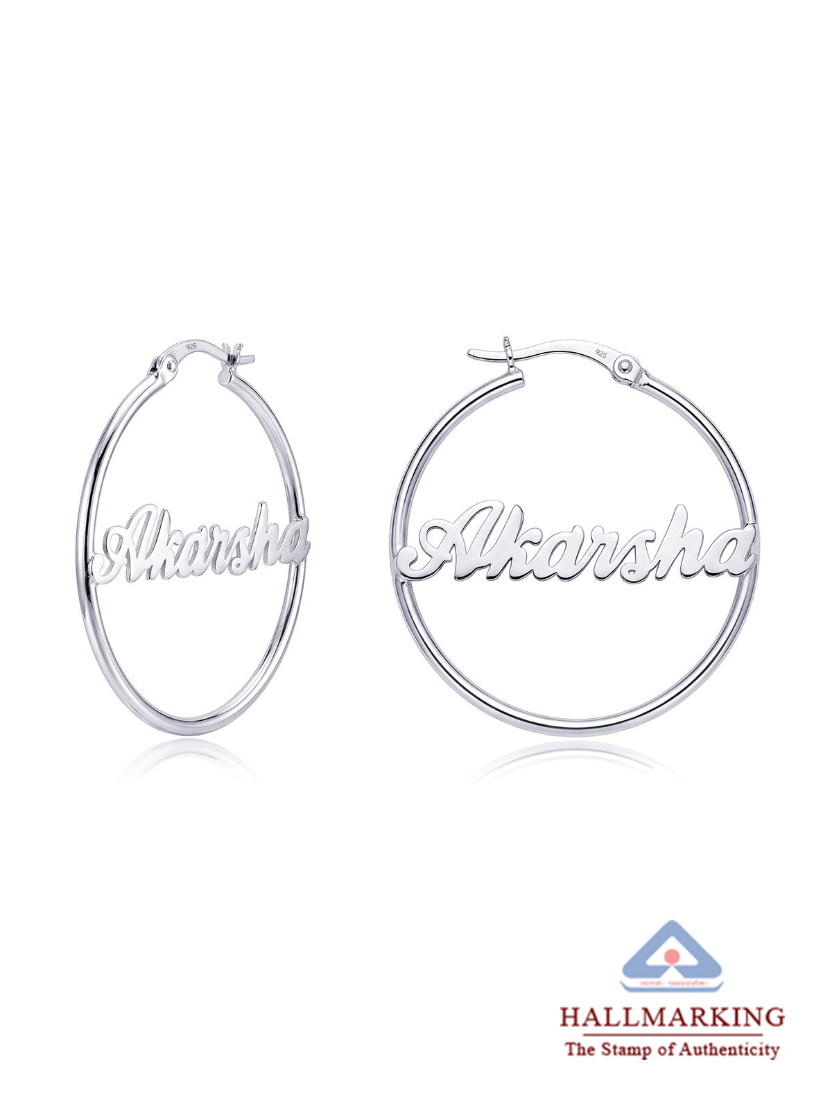 Personalized Name Click-Top Hoops