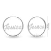 Personalised 925 Sterling Silver Name Endless Hoop Earrings for Teen Women