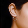 Personalised 925 Sterling Silver Name Endless Hoop Earrings with Personalised Photo & Message BOX for Teen Women
