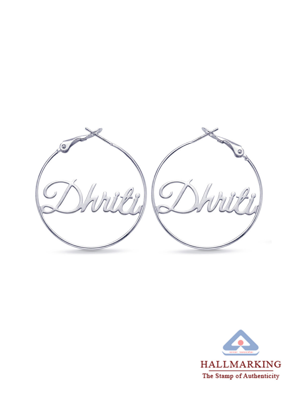 Personalized Name Clutchless Hoops