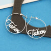 Personalised 925 Sterling Silver Name Clutchless Hoop Earrings with Personalised Message BOX for Teen Women