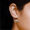 Personalised 925 Sterling Silver Name Clutchless Hoop Earrings with Personalised Message BOX for Teen Women