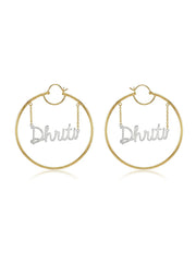 Personalized Two-Tone Name Hoops