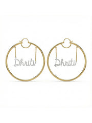 Personalized Two-Tone Name Hoops