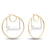 Personalised 925 Sterling Silver Click Top Hoop Name Earrings for Teen Women
