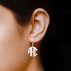 Personalised 925 Sterling Silver Monogram Earrings for Teen Women