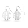 Personalised 925 Sterling Silver Monogram Initial Ear Earrings for Teen Women