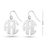 Personalised 925 Sterling Silver Monogram Initial Ear Earrings for Teen Women