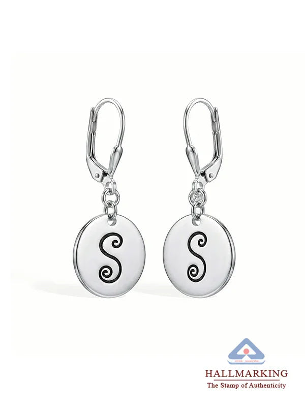Personalized Monogram Script Earrings
