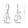 Personalised 925 Sterling Silver Initial Alphabet Earrings for Teen Women
