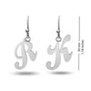 Personalised 925 Sterling Silver Initial Alphabet Ear Earrings for Teen Women