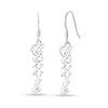 Personalised 925 Sterling Silver Name French Wire Dangle Earrings for Teen Women