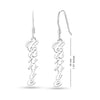 Personalised 925 Sterling Silver Name French Wire Dangle Earrings for Teen Women
