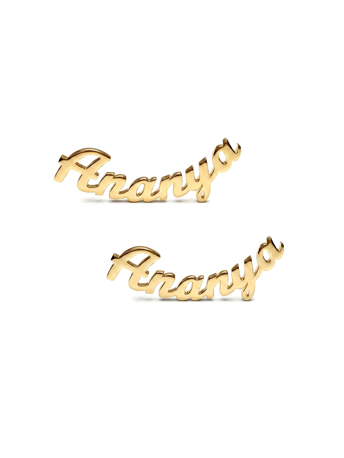 Personalized Gold Name Studs