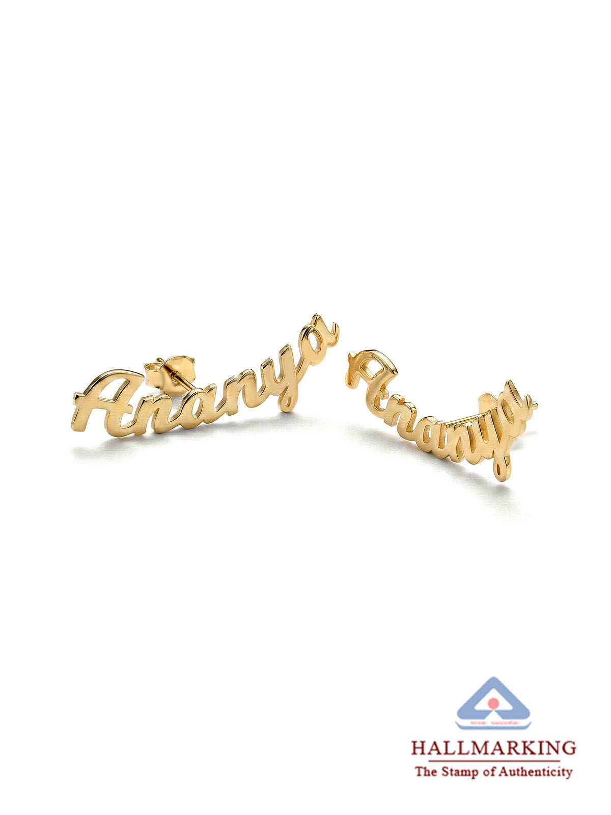 Personalized Gold Name Studs