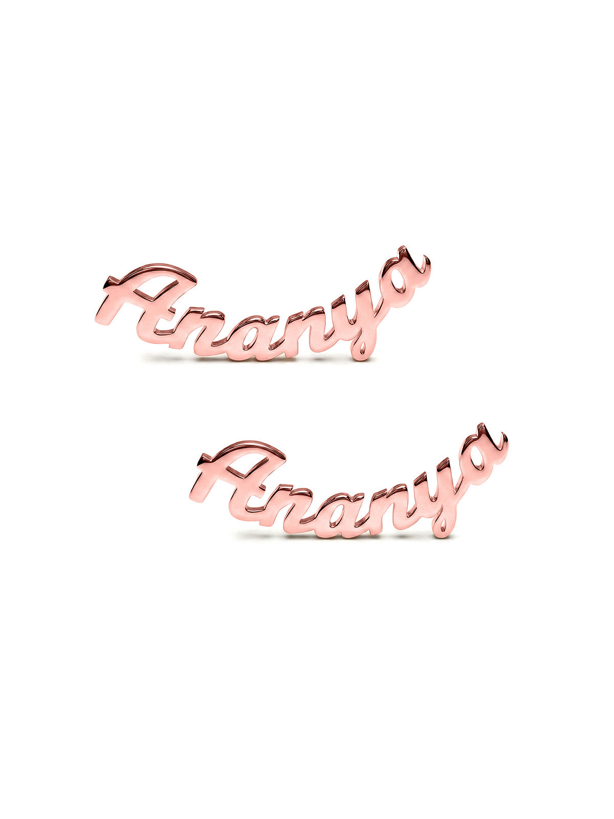 Personalized Rose Gold Name Studs