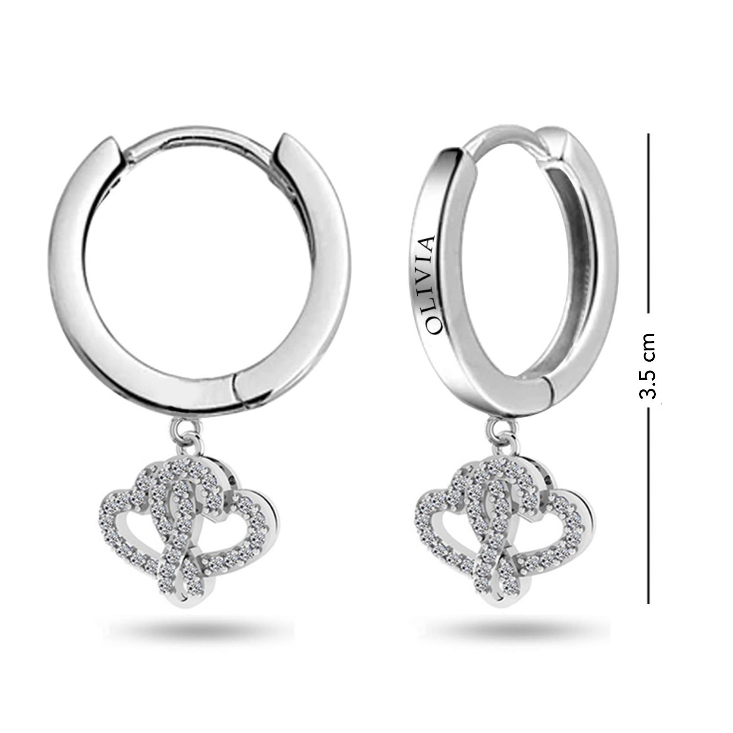 Personalised 925 Sterling Silver Name Message Earrings for Teen Women