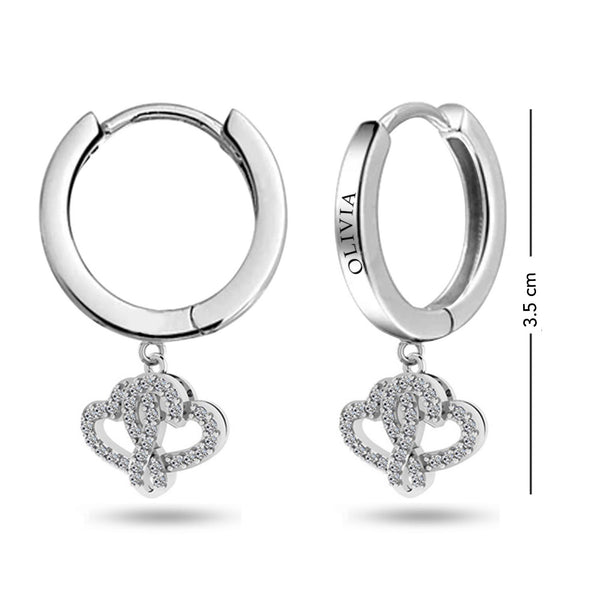Personalised 925 Sterling Silver Name Message Earrings for Teen Women