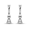 Personalised 925 Sterling Silver Initial ClickTop Hoop Earrings for Teen Women