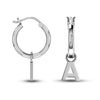 Personalised 925 Sterling Silver Initial ClickTop Hoop Earrings for Teen Women