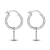 Personalised 925 Sterling Silver Initial ClickTop Hoop Earrings for Teen Women