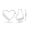 Personalised 925 Sterling Silver Name Heart Hoop Earrings for Teen Women