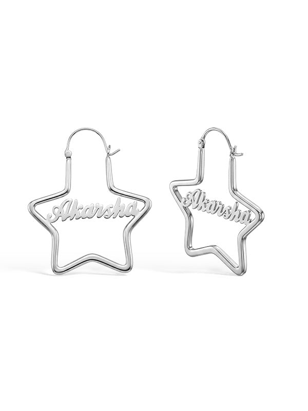 Personalized Star Name Hoops