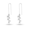 925 Sterling Silver Personalised Name Threader Earrings for Teen Women