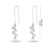 925 Sterling Silver Personalised Name Threader Earrings for Teen Women