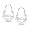 Personalised 925 Sterling Silver Name Gypsy Hoop Earrings for Women Teen