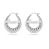 Personalised 925 Sterling Silver Name Shrimp Click Top Hoop Earrings for Teen Women