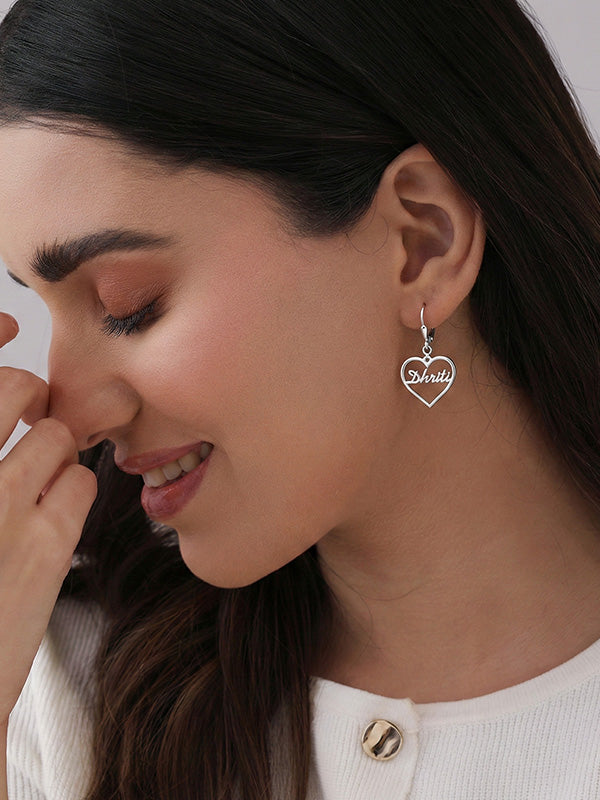 Personalized Heart Name Leverbacks