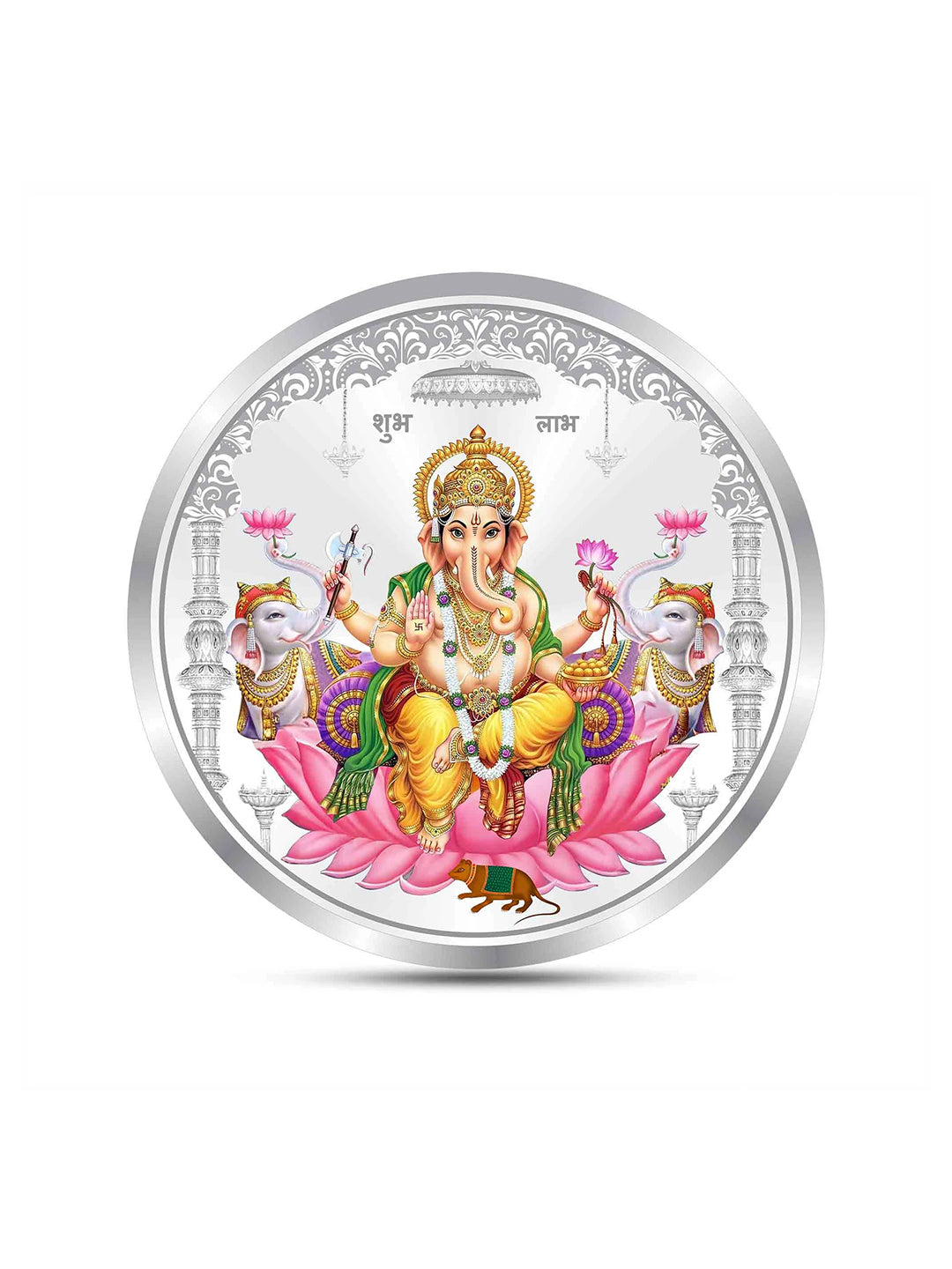 BIS Hallmarked Ganesh Ji Silver Coin With 999 Purity