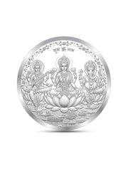 BIS Hallmarked Laxmi Ganesh & Saraswati Silver Coin With 999 Purity