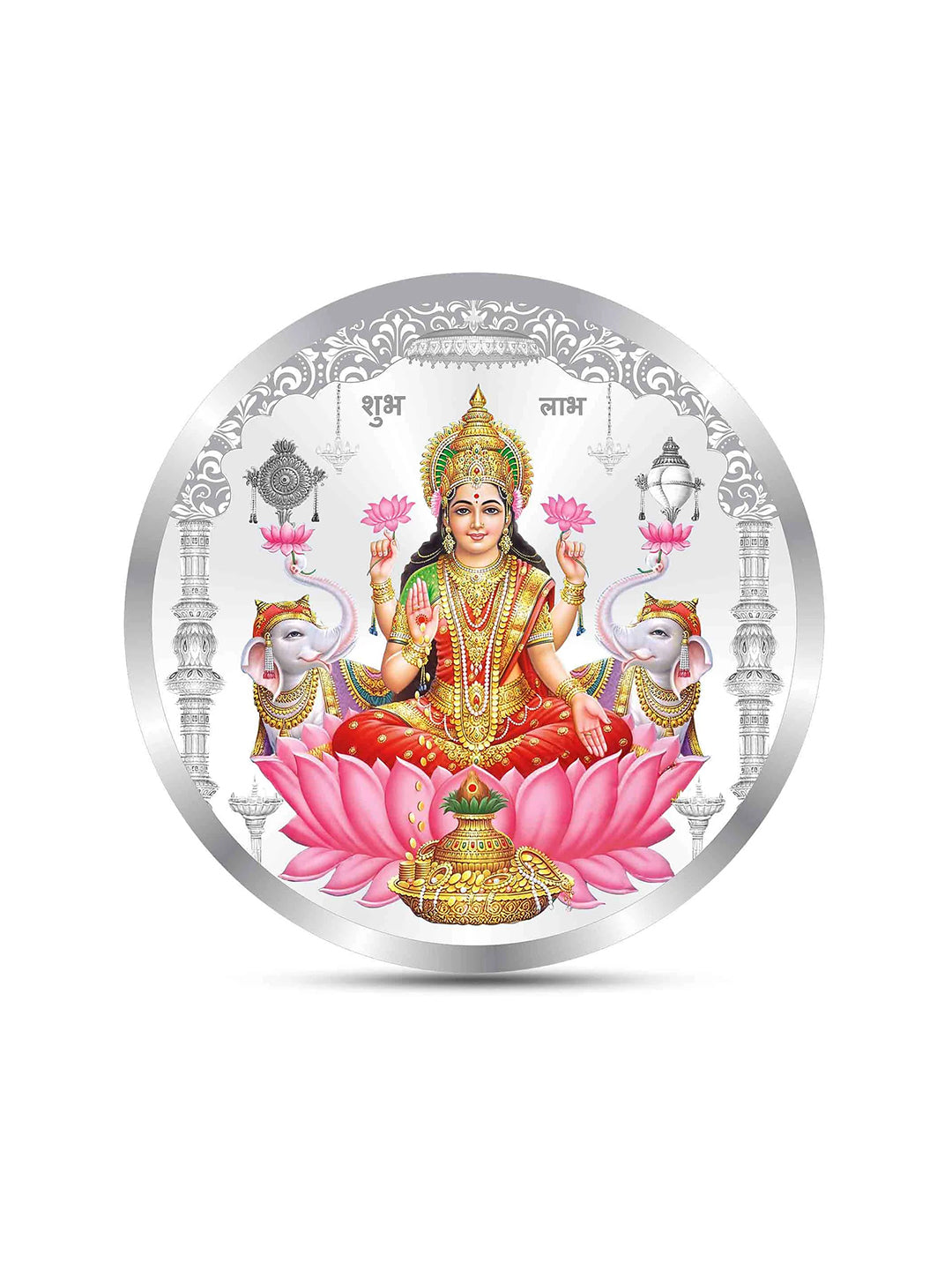 BIS Hallmarked Laxmi Ji Silver Coin With 999 Purity