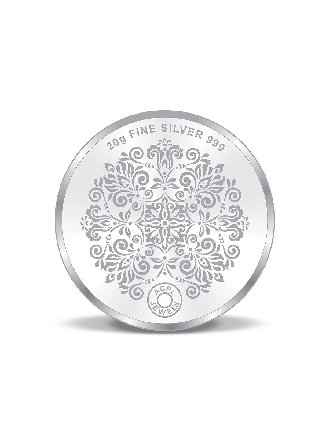 BIS Hallmarked Silver Coin Ganesh laxmi Design 999 Pure