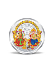 BIS Hallmarked Silver Coin Ganesh laxmi Design 999 Pure