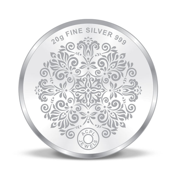 BIS Hallmarked Astha laxmi 999 Pure Silver Coin