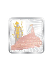 BIS Hallmarked Silver Coin Ayodhya Ram Temple Colorful Design 999 Pure