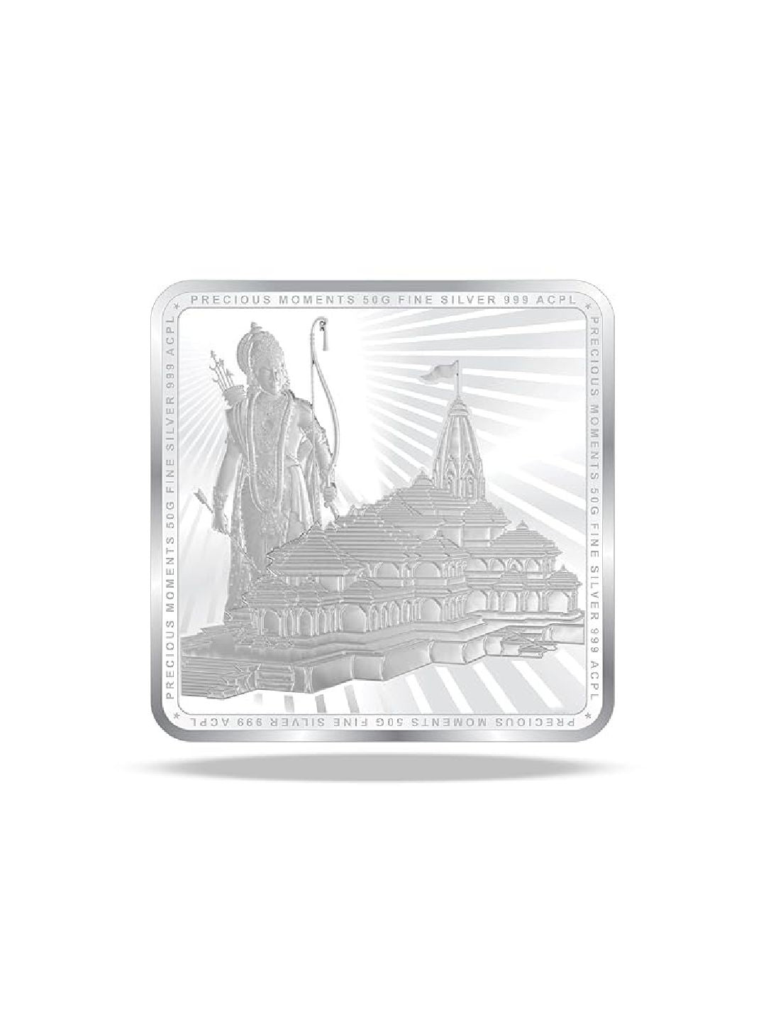 BIS Hallmarked Ayodhya Ram Temple 999 Pure Silver Coin