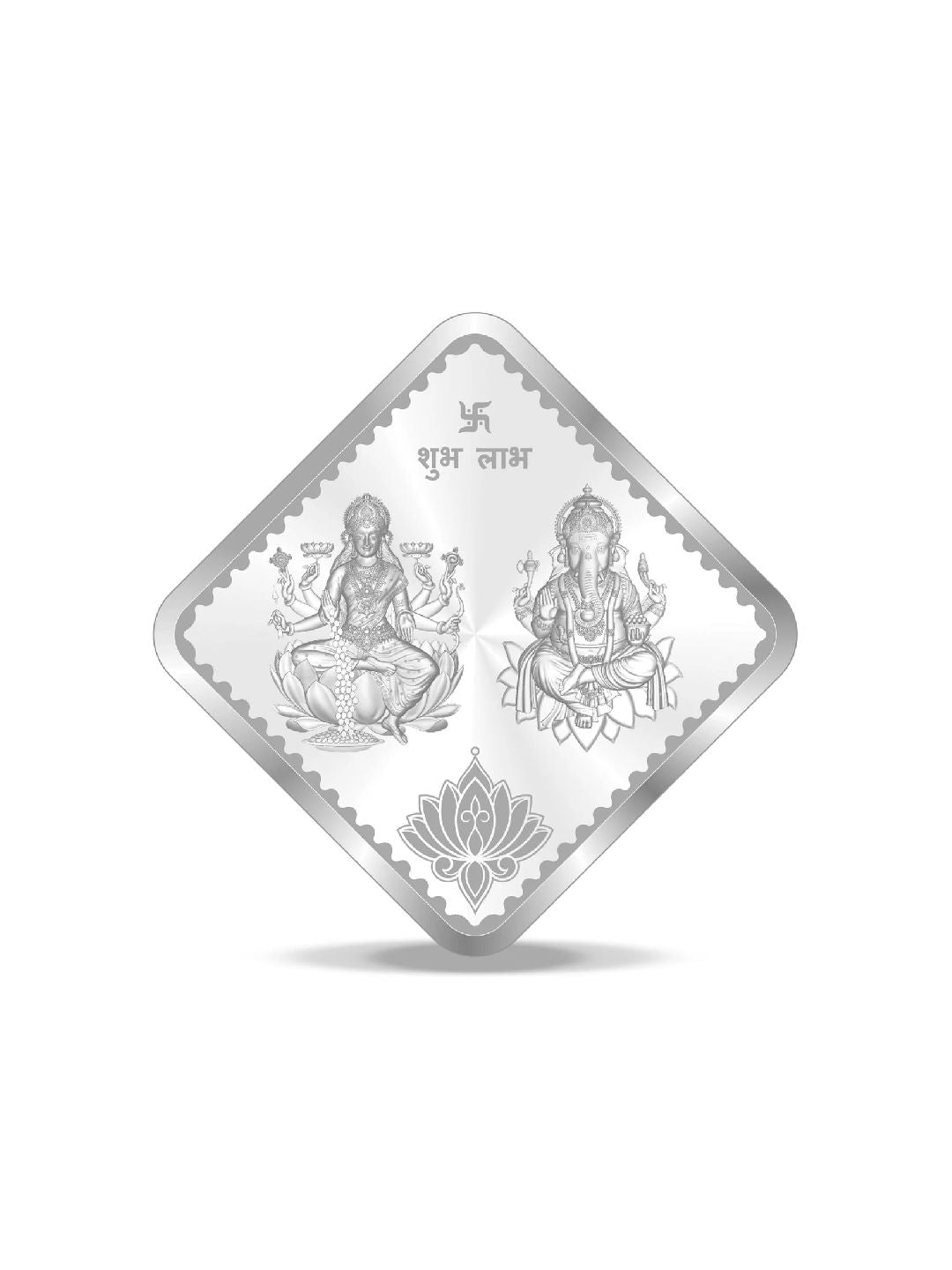 BIS Hallmarked Diamond Shape Om Design Silver Coin 999 Purity