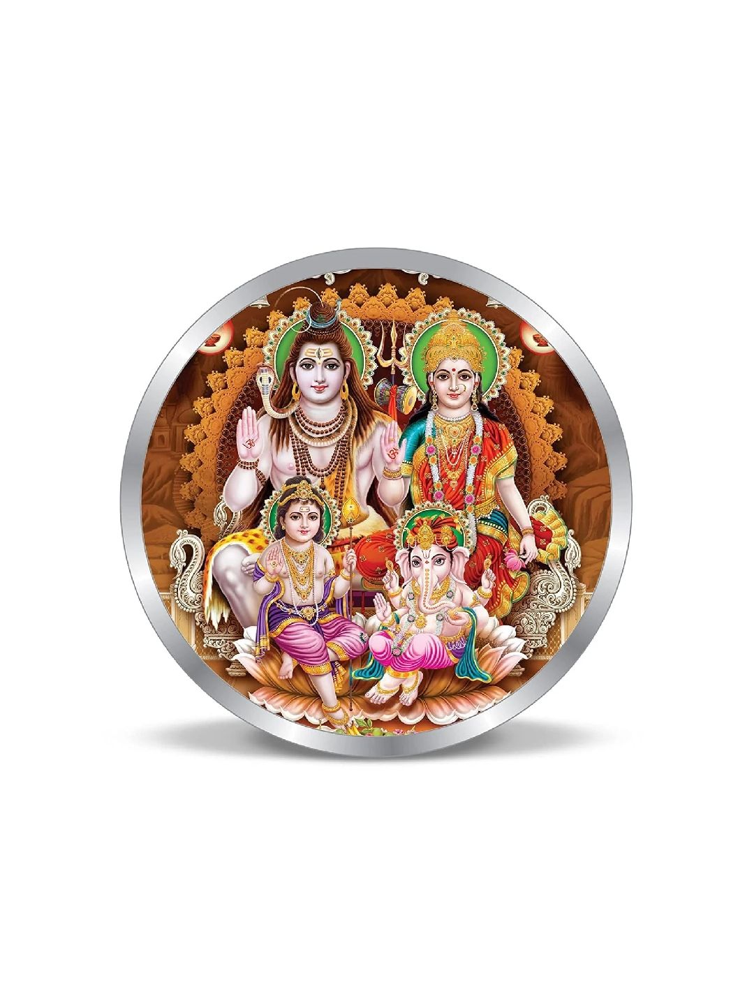 BIS Hallmarked Silver Coin Shiv Pariwar 999 Pure