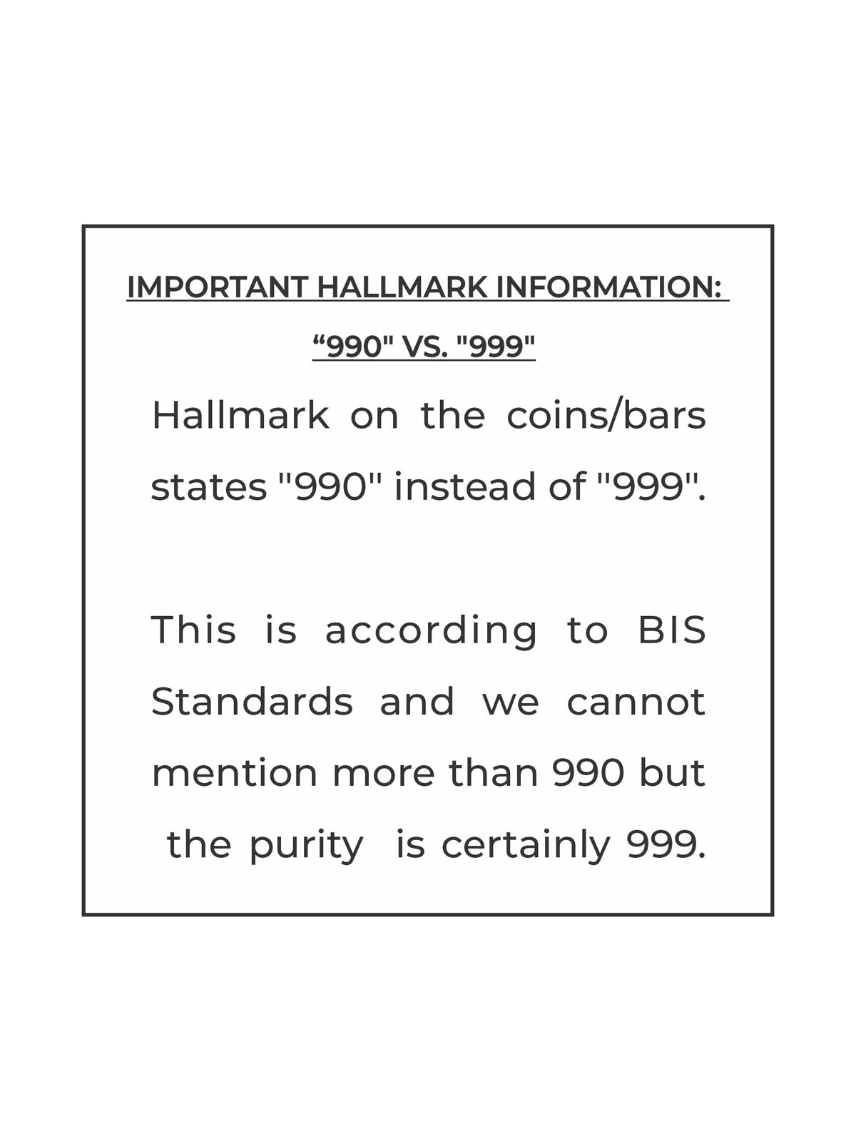 BIS Hallmarked Silver 100 Gram Currency Bar Rs.10000 999 Pure
