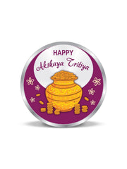 BIS Hallmarked Akshaya Tritiya Silver Coin 999 Pure