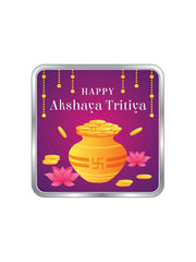 BIS Hallmarked Akshaya Tritiya Square Silver Coin 999 Pure